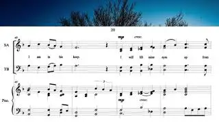 I Will Lift Mine Eyes, sacred choral anthem for SATB choir