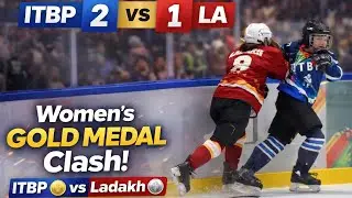 Women's gold medal clash ! Ice hockey match at NDS ring ladakh l khelo india winter games#leh#ladakh