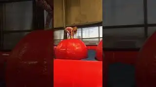 Jumping big red balls