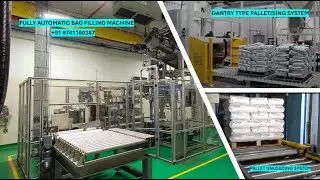 Fully Automatic Bag Filling & Gantry Palletizing System | Indus Control | Ph +91 - 9741160287