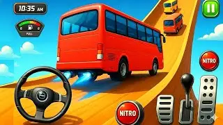 Mega Ramp Bus Racing 3D &mdash; прохождение игры Impossible Bus Stunts 3D &mdash; геймплей на Android, эпизод 62