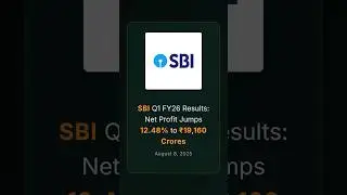 SBI Q1 FY26 Results: Net Profit Jumps 12.48% to ₹19,160 Crore #financialresults #q1results