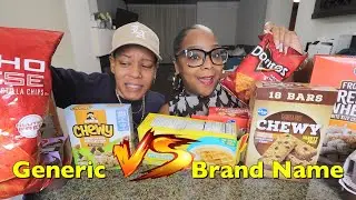 BLINDFOLDED BRAND NAME FOOD VS. GENERIC FOOD MUKBANG CHALLENGE!