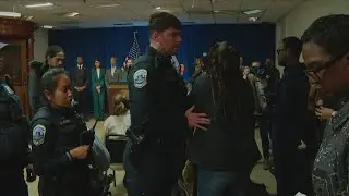 Mother of Karon Hylton-Brown confronts Mayor Bowser during budget press conference