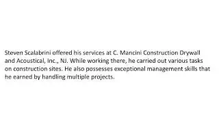 Steven Scalabrini - Expert in Providing Operational Leadership