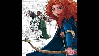 Happy Color By Number - Meet The Merida Family From The Disney Brave (Disney Blend Pics)