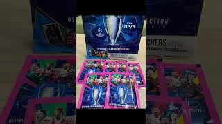 I find a rare chrome 1st sticker in a multi pack of topps ucl stickers #uclshorts #footballstickers