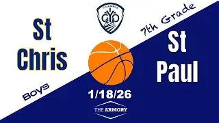 CYO Basketball- St Chris vs St Paul (7th Grade Boys) Live from THE ARMORY in Columbus, Ohio.