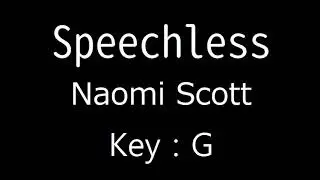 Speechless &middot; Naomi Scott  G  Key Karaoke (-2)