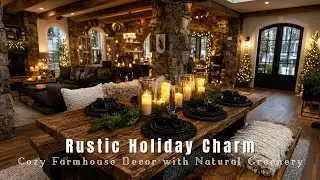Charming Rustic Christmas Decor Ideas 🌿 | Cozy Farmhouse Holiday Style with Natural Greenery
