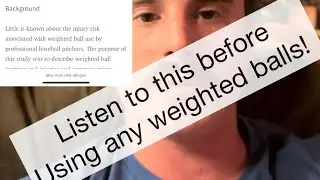 Should pitchers use weighted ball training?