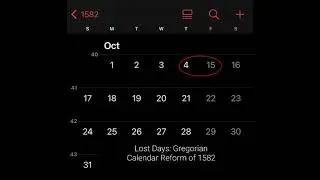 Lost Days: Gregorian Calendar Reform of 1582