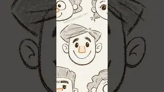 Cartoon Face Drawing #simplefacedrawing #cartoonfacetutorial #cartooncharacters