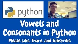 Vowels and Consonants in Python