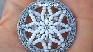 Stella uncinetto e perline, tutorial per orecchini, portachiavi o ciondolo. Diy Earrings star.