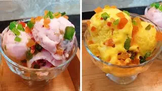 Strawberry Custard Icecream | Mango Custard Icecream | 2Flavours icecream Recipe @foodiewoodie6420