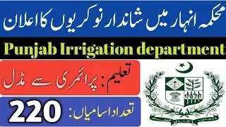 Irrigation department jobs 2020 ll Governoment jobs for all Punjab ll New jobs Mahakma Anhar job