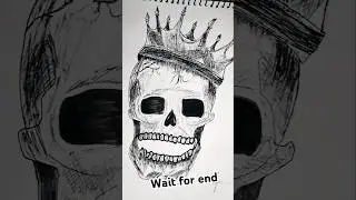 💀Skeleton head trolled face#shorts #trending #drawing #sketch #youtube 💀👽😈