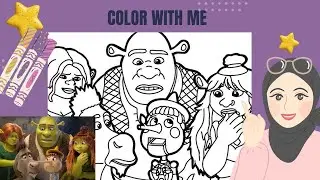 Color With Me Shrek 2 | coloring along #coloring #art #shrek #spidol 