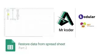 create database using spread sheet Restoring data |kodular | MIT App Inventor