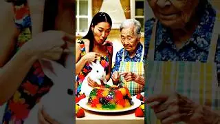 Rainbow Wizard! Chef Bunny Builds a Jiggling Masterpiece of Fruit Jelly!#BunnyShow #Bunny
