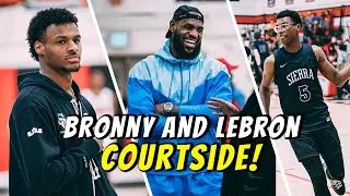 Bronny And LeBron James Watches Bryce And Sierra Canyon Destroy Cleveland Charter!!