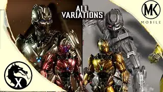 MKX vs MK Mobile - TRIBORGS (CYRAX, SEKTOR, SMOKE, SUB-ZERO) All move sets,  & X Ray comparison
