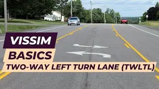 Vissim Tutorial - How to model TWLTL (two-way left turn lane)