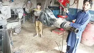 Easy Way Truck broken rear axle repair work| truck rear axle tube repair work 2023