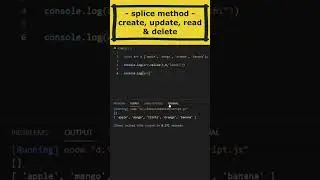 curd operation by splice method in javascript 