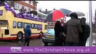 London Mayor Battle Bus Launch Alan Craig Christian choice