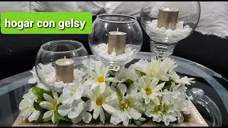 Como hacer un Hermoso centro de mesa de una manera muy sencilla