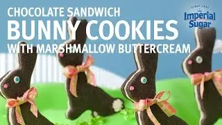How to Make Chocolate Bunny Sandwich Cookies with Marshmallow Buttercream