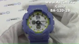 Обзор. Наручные часы Casio BA-120-2B с хронографом