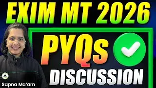 Exim Bank Management Trainee 2026 | Exim Bank Management Trainee PYQs Discussion | EXIM Bank Course