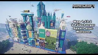 Minecraft cr&eacute;ation de spawn Cyberpunk en 1.13.2 map 21 &agrave; t&eacute;l&eacute;charger