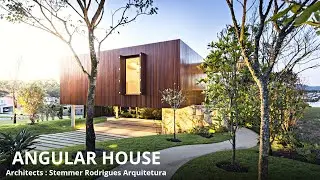 Wooden Layered Floating Cube House Design
