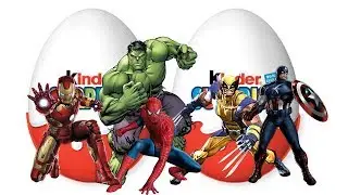 Surprise Eggs Marvel - Spiderman ironman hulk captain america wolverine playdoh videos
