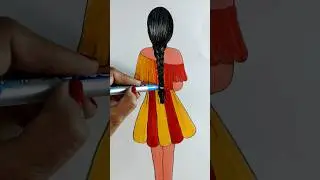 Master Backside Girl Drawing || Back View Girl Sketch Quick & Simple