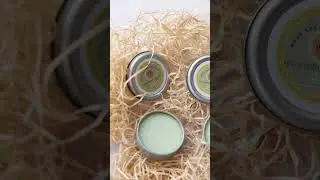 Handmade organic lip balm with avocado butter and jojoba oil.