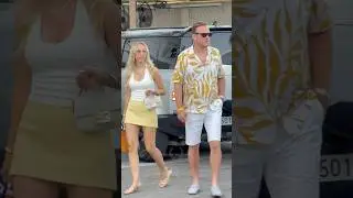 Lovely billionaire couple walking through Puerto Banus #marbella #luxury #lifestyle #trending #fyp