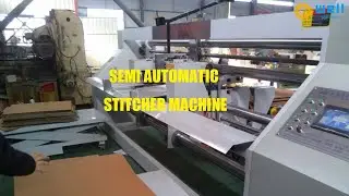 Semi automatic stitch carton box machine #stitching #stitcher #machine