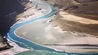 Indus river and zanskar river meeting here