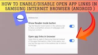 How To Enable/Disable 
