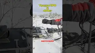 Тундра Лонг Про с санями от снегохода и загрузкой примерно 400кг