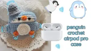 penguin crochet airpods pro case#penguin #airpodscase #amigurumi #crochettutorial #beginnerfriendly