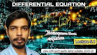 Homogeneous Differential Equation class 12th ncert maths (@Integralganit )