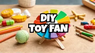 How to make a fan with ice cream sticks without dc motor and battery   How to make a toy fan rainbow