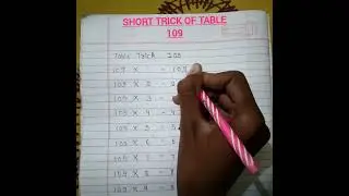 #SHORT short trick of table 109 by study in short trick
