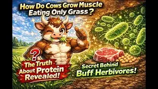 How do Cows Build Muscle Eating Only Grass? The Science of Protein.